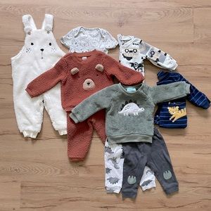 Cozy Baby Boy Bundle 9-12 M | Five Outfits